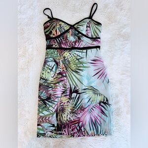 Guess Multicolor Tropical Dress